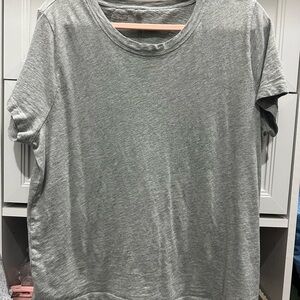 J. Crew Heather Gray Short-sleeve girlfriend crewneck tee